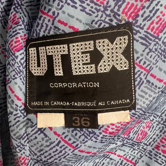 Vintage Oversized Safari Style Long Blazer Jacket Suit Pea Coat Made In Canada - Picture 6 of 7